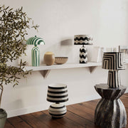 Maiori - Striped Papier Mache Table Lamp - R&R Furniture Gallery (Fountain Valley, CA)