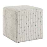 Joie - White Chenille Ottoman - White