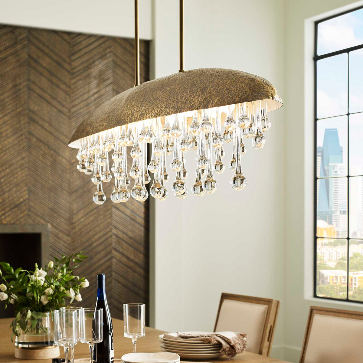 Downpour - 10 Light Pendant - Oval