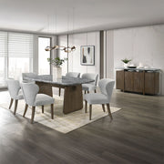Dillon - Server With Marble Top - Natural / Walnut - R&R Furniture Gallery (Fountain Valley, CA)