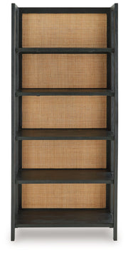 Abyard - Bookcase - Black / Natural - R&R Furniture Gallery (Fountain Valley, CA)