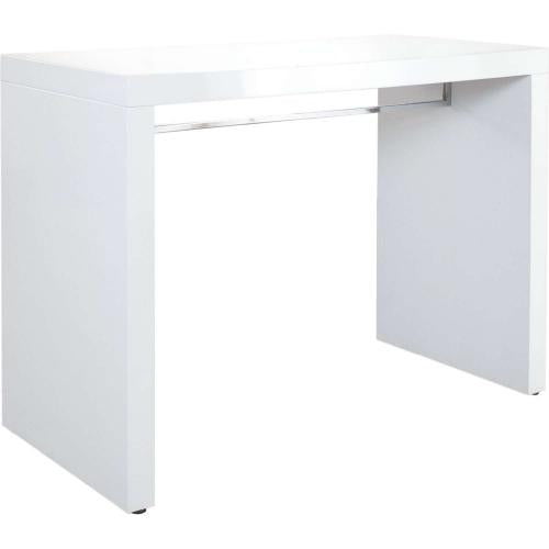 Icon White Lacquer Waterfall Bar Height Table