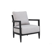Outdoor lounge chair by Life Outside with Ember black frame and Sunbrella Cast cushion, weather-resistant design.
