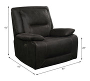 Neely - Power Motion Glider Recliner - Charcoal Fabric - R&R Furniture Gallery (Fountain Valley, CA)
