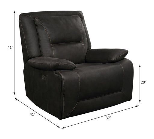 Neely - Power Motion Glider Recliner - Charcoal Fabric - R&R Furniture Gallery (Fountain Valley, CA)