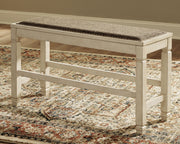 Bolanburg - DBL Counter UPH Bench  - Beige - R&R Furniture Gallery (Fountain Valley, CA)