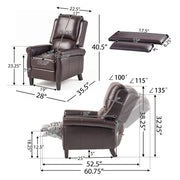 Noble House Memphis Burgundy standard recliner club chair with plush upholstered seat and armrests, visible from a slight angle.