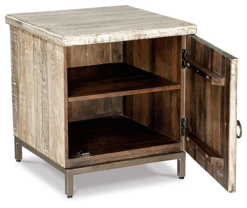 Laddford - Accent Cabinet - Shelf - Whitewash - R&R Furniture Gallery (Fountain Valley, CA)