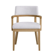 Kasem - Arm Chair (Set of 2) - Gorge Fabric & Oak - R&R Furniture Gallery (Fountain Valley, CA)