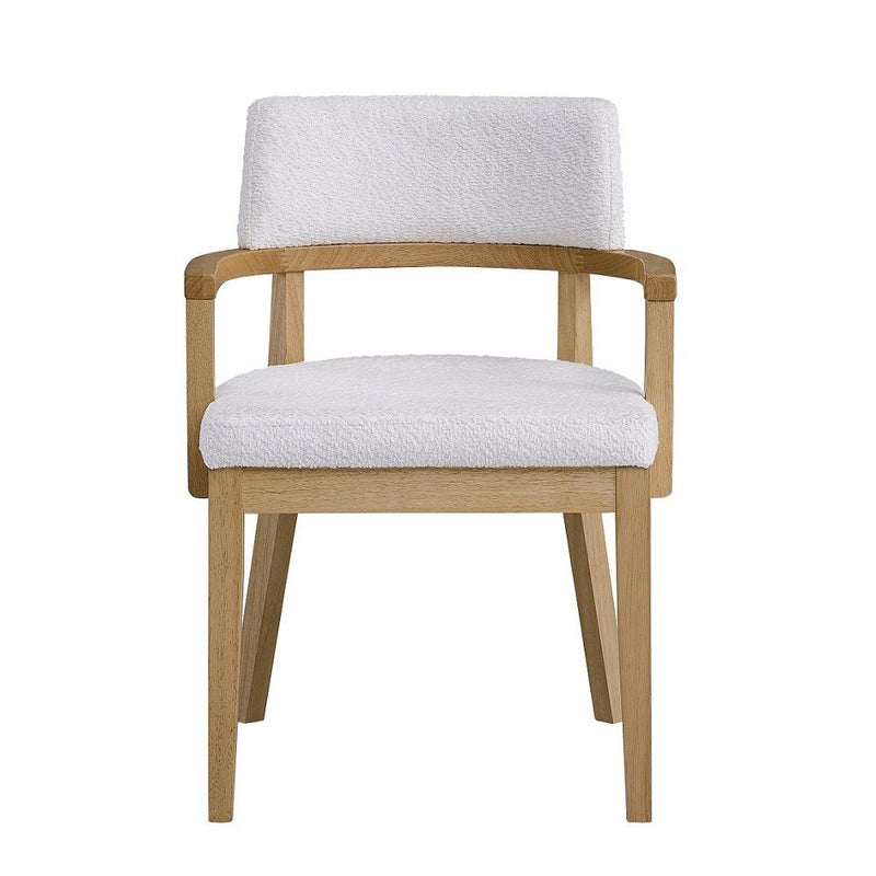 Kasem - Arm Chair (Set of 2) - Gorge Fabric & Oak - R&R Furniture Gallery (Fountain Valley, CA)