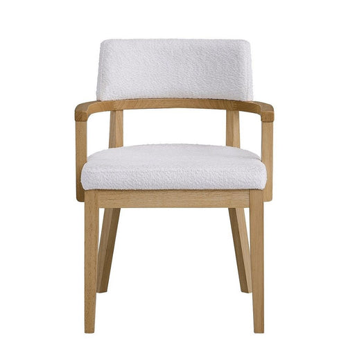 Kasem - Arm Chair (Set of 2) - Gorge Fabric & Oak - R&R Furniture Gallery (Fountain Valley, CA)