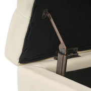 Button Tufted Diamond Stitch Storage Ottoman - Beige - R&R Furniture Gallery (Fountain Valley, CA)