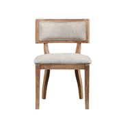 Classic Dining Chair With Curved Back (Set of 2) - Beige / Light Natural - R&R Furniture Gallery (Fountain Valley, CA)