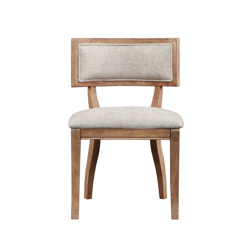 Classic Dining Chair With Curved Back (Set of 2) - Beige / Light Natural - R&R Furniture Gallery (Fountain Valley, CA)