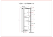 Artisan - 5 Shelf Bookcase, Handcrafted - R&R Furniture Gallery (Fountain Valley, CA)