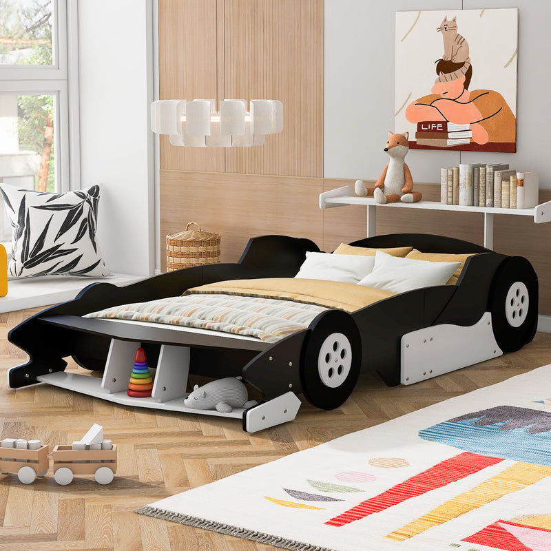 Race Car-Shaped Platform Bed With Wheels - R&R Furniture Gallery (Fountain Valley, CA)