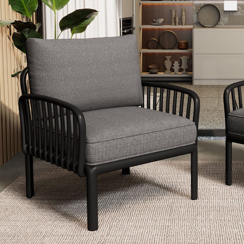 Outdoor Patio Club Chair, Waterproof Thick Cushion Deep Seating - R&R Furniture Gallery (Fountain Valley, CA)