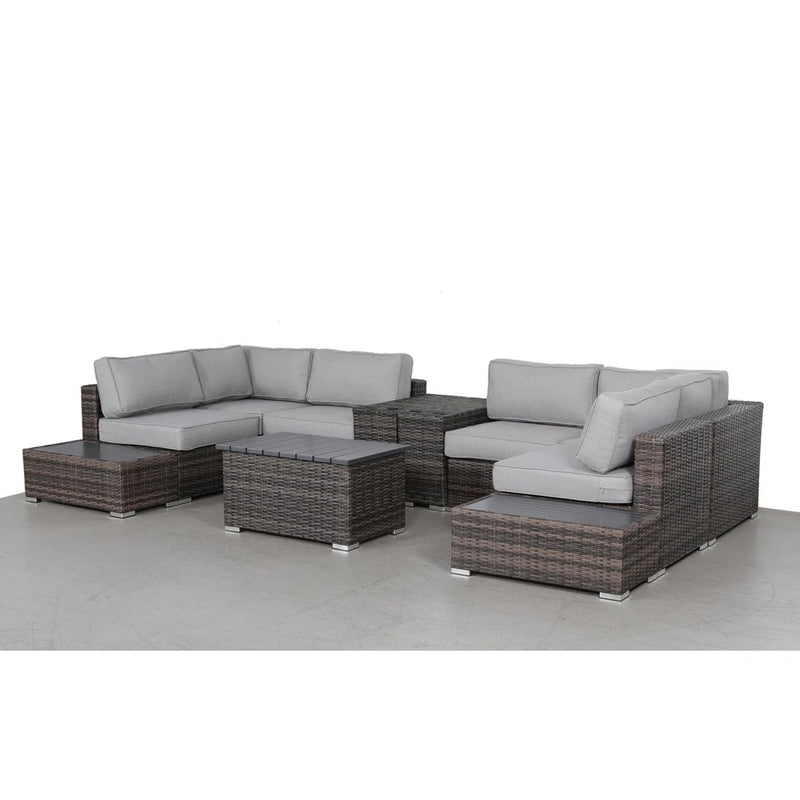 Wicker Sectional Seating Group With Cushions - R&R Furniture Gallery (Fountain Valley, CA)