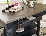 Tyler Creek - Rectangular Dining Room Counter Table - Black / Gray - R&R Furniture Gallery (Fountain Valley, CA)