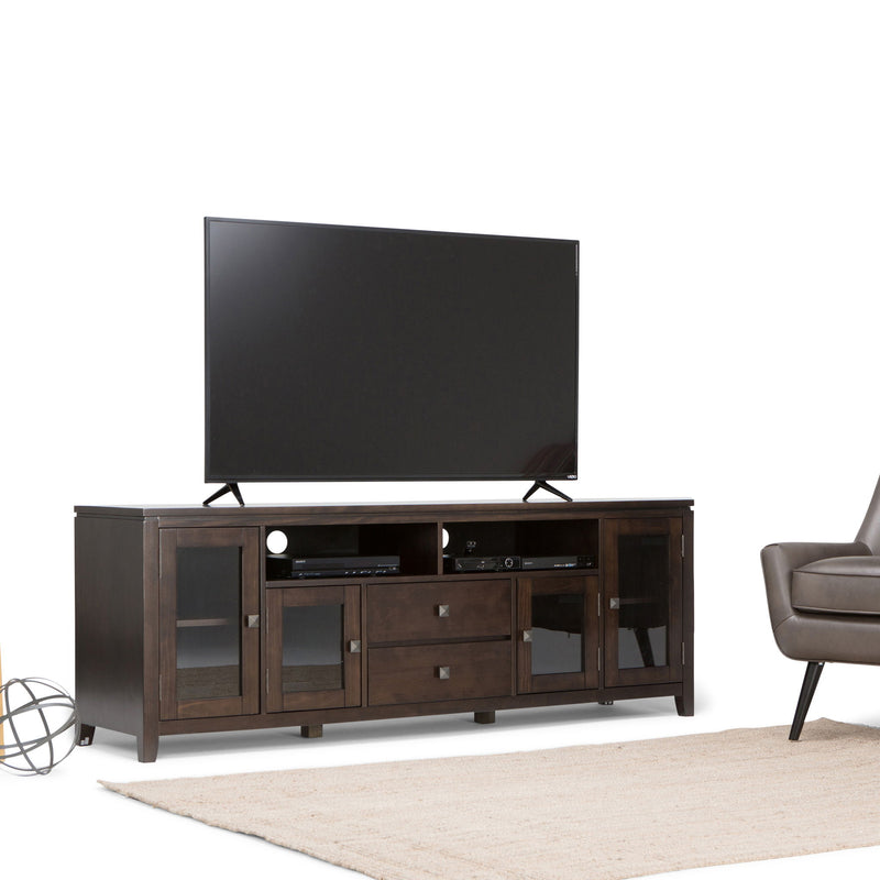 Cosmopolitan - Wide TV Media Stand - Mahogany Brown - R&R Furniture Gallery (Fountain Valley, CA)