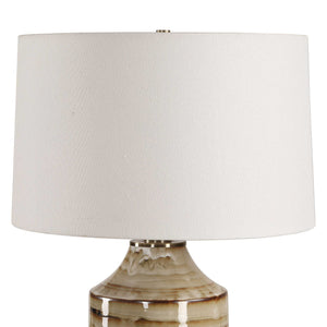 Schneider - Glazed Table Lamp - Brown / Beige