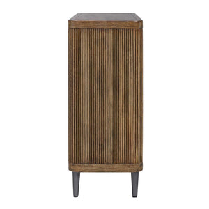Pinstripe - 2 Door Cabinet - Dark Brown