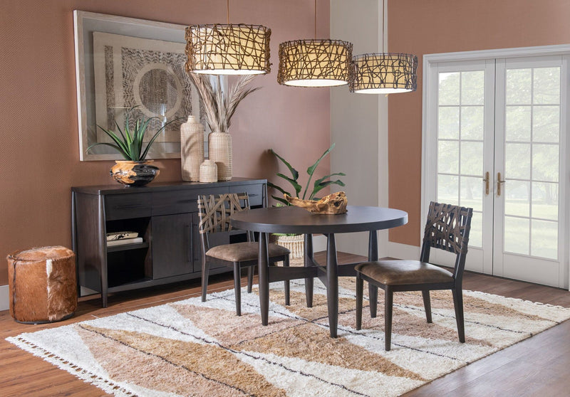 Koko Round Acacia Wood Dining Table in Minx