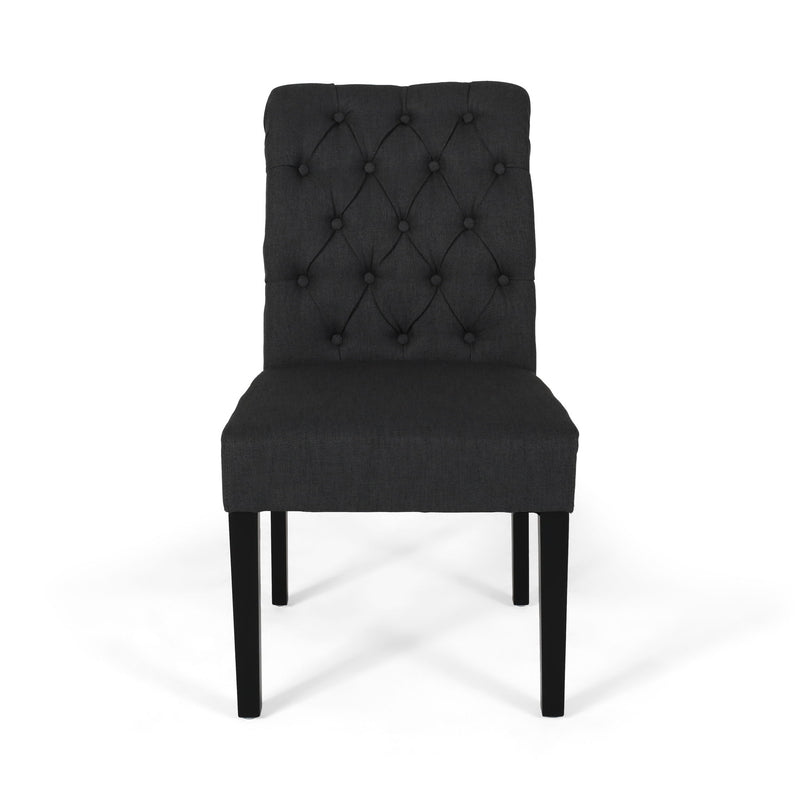 Broxton - Tuft Dining Rolltop Chairs With Button Tufted Backrest (Set of 2) - R&R Furniture Gallery (Fountain Valley, CA)