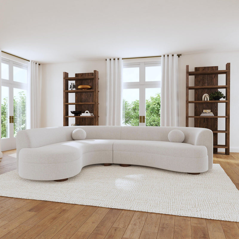 Classic Home Concord stationary sectional sofa with plush cushions and modern design, shown in a cozy living room setting.
