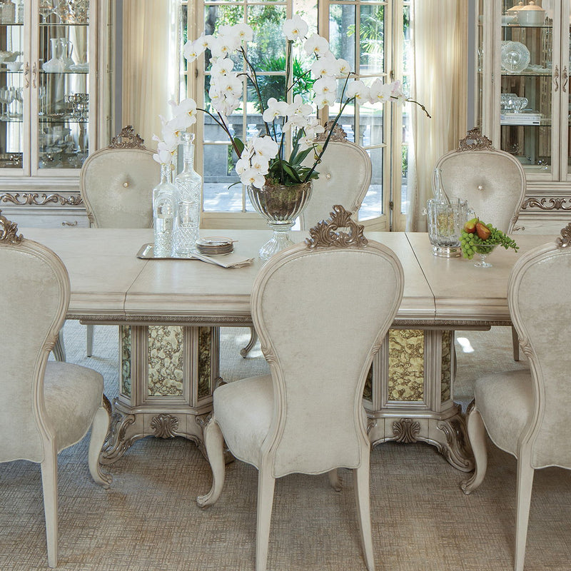 Platine de Royale - Rectangular Dining Table - Champagne - R&R Furniture Gallery (Fountain Valley, CA)
