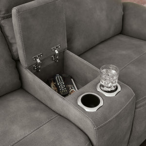Next-Gen Durapella - Reclining Power Loveseat With Console - R&R Furniture Gallery (Fountain Valley, CA)
