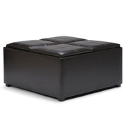 Avalon - Square Coffee Table Storage Ottoman - Tanners Brown - R&R Furniture Gallery (Fountain Valley, CA)