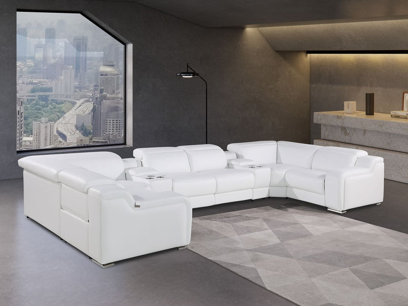 1116 - 8-Piece U-Shaped Sectional Sofa In With 4 Power Recliners & Power Headrest - R&R Furniture Gallery (Fountain Valley, CA)