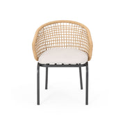 Outdoor Wicker Chair With Powder Coated Iron Legs - R&R Furniture Gallery (Fountain Valley, CA)