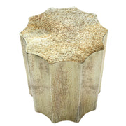 Drum Accent Side Table, Stylish Scalloped Design - R&R Furniture Gallery (Fountain Valley, CA)