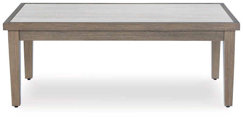 Rainier Ranch - Rectangular Cocktail Table - Brown / Beige - R&R Furniture Gallery (Fountain Valley, CA)