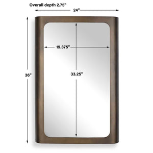 Fischer - Curved Edge Mirror - Gold Bronze