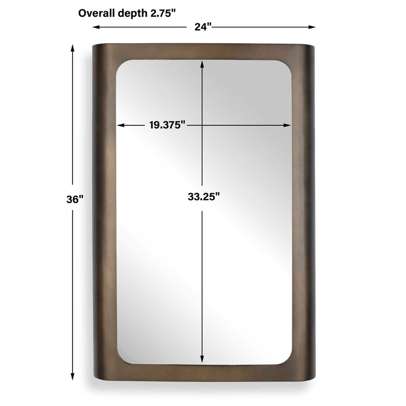 Fischer - Curved Edge Mirror - Gold Bronze