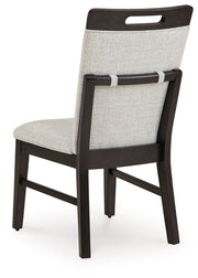 Neymorton - Dining Upholstered Side Chair (Set of 2) - Light Gray / Brown - R&R Furniture Gallery (Fountain Valley, CA)