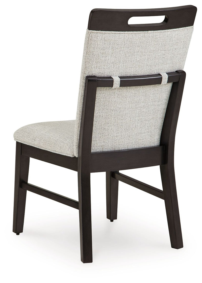 Neymorton - Dining Upholstered Side Chair (Set of 2) - Light Gray / Brown - R&R Furniture Gallery (Fountain Valley, CA)