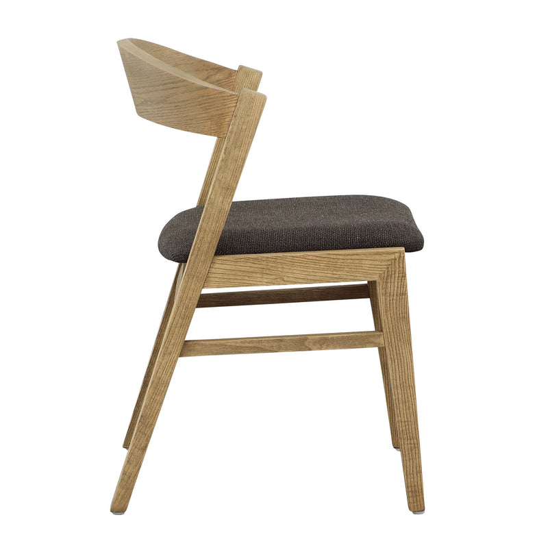Ilaria - Dining Chair - Charcoal And Natural Brown
