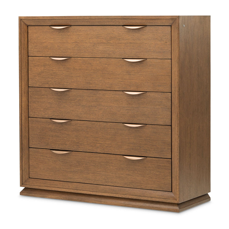Portrait - 5-Drawer Chest With LED Lights - Sienna Brown - R&R Furniture Gallery (Fountain Valley, CA)
