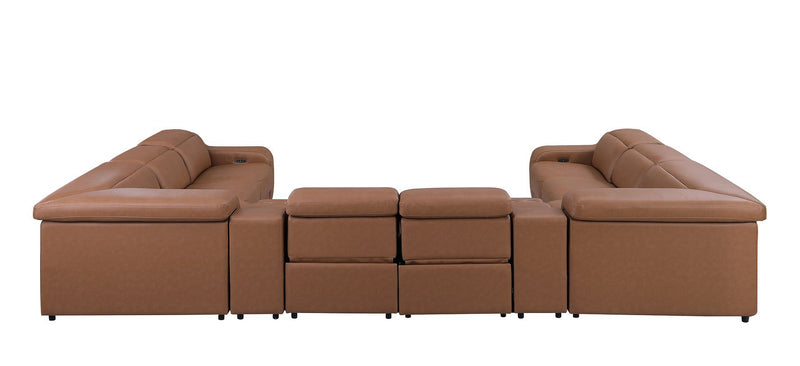 1116 - 10-Piece U-Shaped Sectional Sofa In With 4 Power Recliners & Power Headrests
