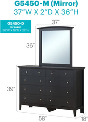 Elegant Glory Furniture dresser with a sleek design, perfect for any room, featuring multiple drawers and a modern finish.
