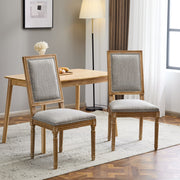 French Country Style Dining Chair With Upholstered Seating And Fluted Legs - R&R Furniture Gallery (Fountain Valley, CA)