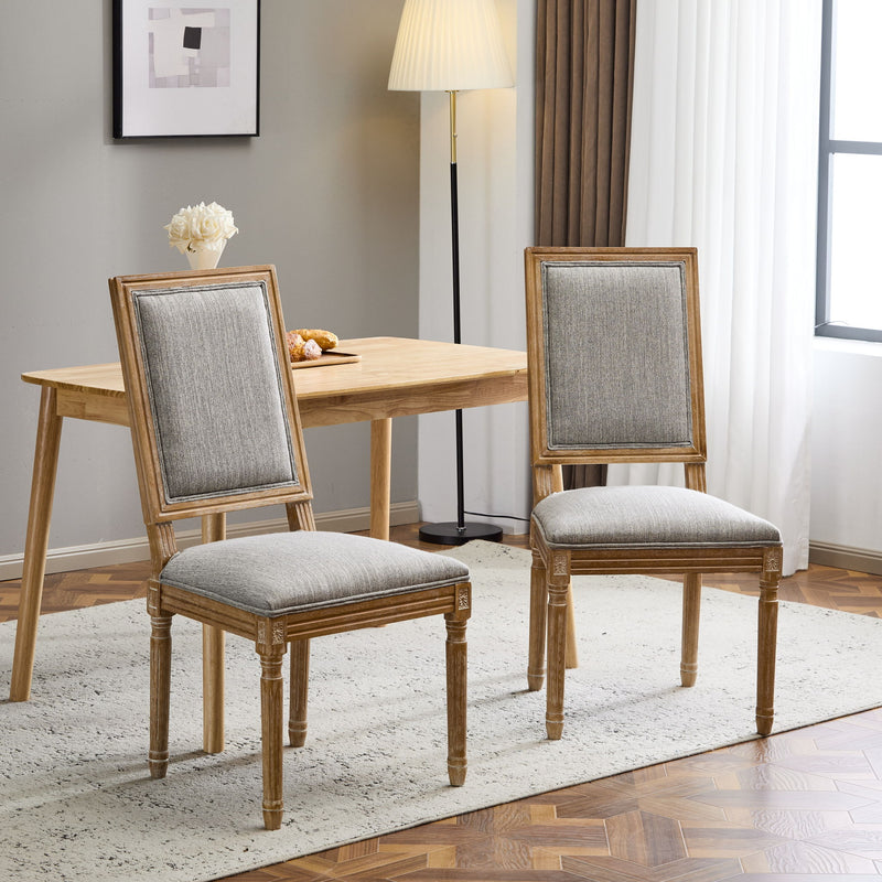 French Country Style Dining Chair With Upholstered Seating And Fluted Legs - R&R Furniture Gallery (Fountain Valley, CA)