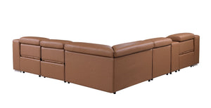 1116 - 6-Piece L-Shaped Sectional Sofa In With 3 Power Recliners & Power Headrests