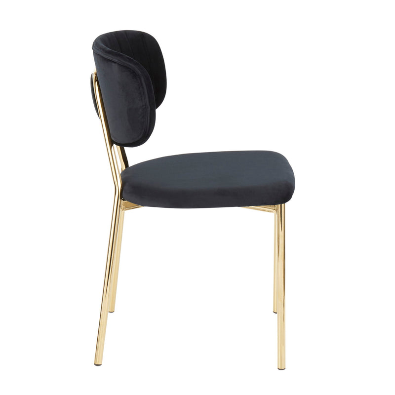 Set of two Lumi Source contemporary glam chairs with plush upholstery and sleek design, perfect for modern living spaces.