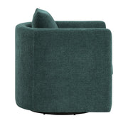 Sutton - Swivel Barrel Chair - Peacock - R&R Furniture Gallery (Fountain Valley, CA)