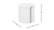 Brandy - Round Upholstered Storage Ottoman With Accent - R&R Furniture Gallery (Fountain Valley, CA)